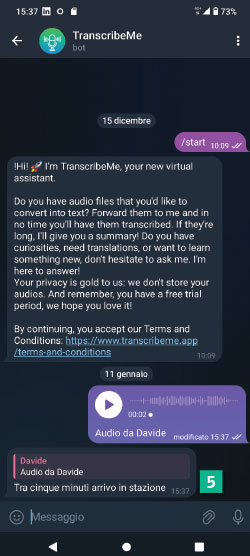 Trasformare vovali in testo snap 6